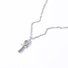 Load image into Gallery viewer, Ankh Silver Necklace | Silver Plated