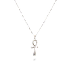 Load image into Gallery viewer, Ankh Silver Necklace | Silver Plated