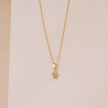 Load image into Gallery viewer, DAINTY HAMSA HAND NECKLACE WITH CUBIC ZIRCONIA | 18K GOLD PLATED