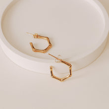 Load image into Gallery viewer, GOLD HIMERA STUD EARRINGS | 18K GOLD PLATED