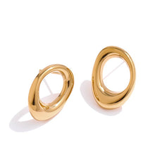 Load image into Gallery viewer, Omega Open Circle Studs | 18K Gold Plated
