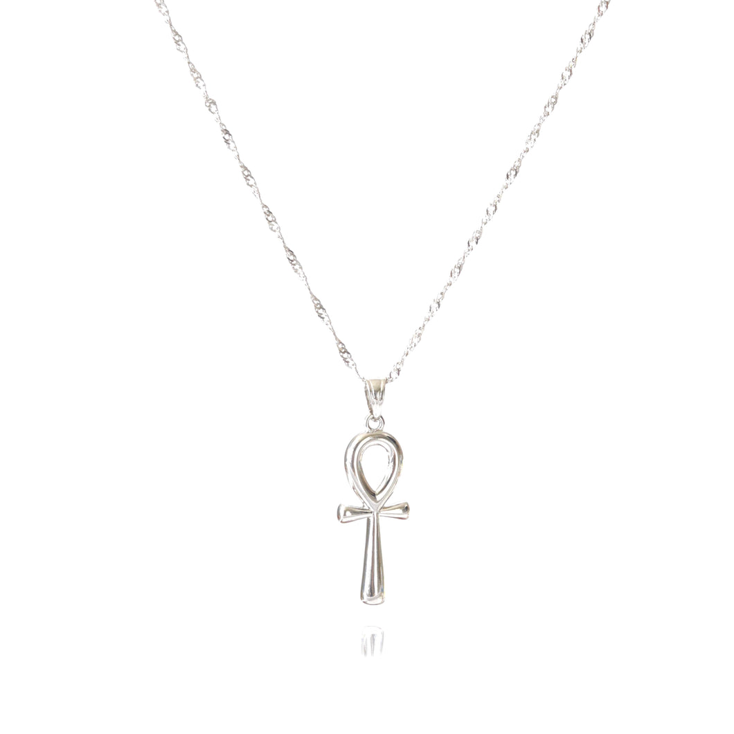 Ankh Silver Necklace | Silver Plated