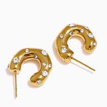 Load image into Gallery viewer, GOLD MIA STUD EARRINGS | 18K GOLD PLATED
