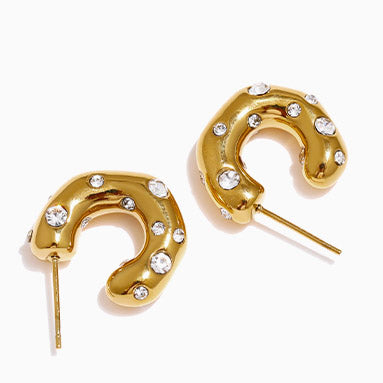 GOLD MIA STUD EARRINGS | 18K GOLD PLATED