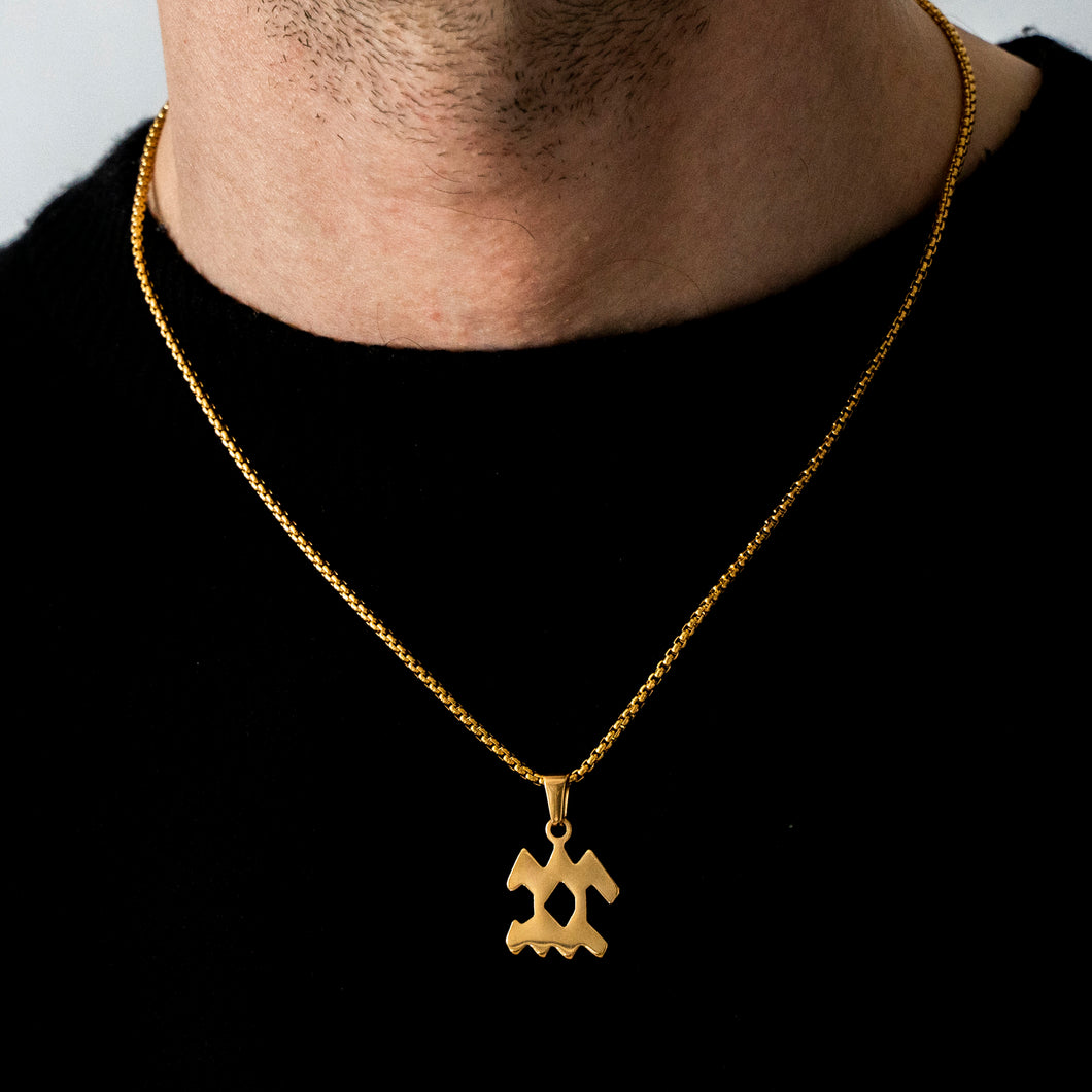 AQUARIUS - GOLD ZODIAC NECKLACE | 18K GOLD PLATED