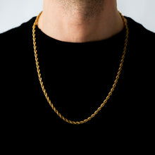 Load image into Gallery viewer, GOLD ROPE CHIAN 5mm | 18K PLATED
