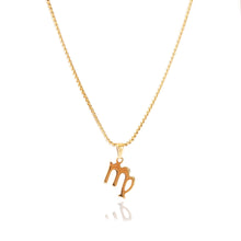 Load image into Gallery viewer, VIRGO- GOLD ZODIAC NECKLACE | 18K GOLD PLATED
