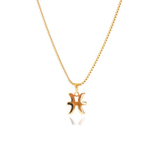 Load image into Gallery viewer, PISCES - GOLD ZODIAC NECKLACE | 18K GOLD PLATED
