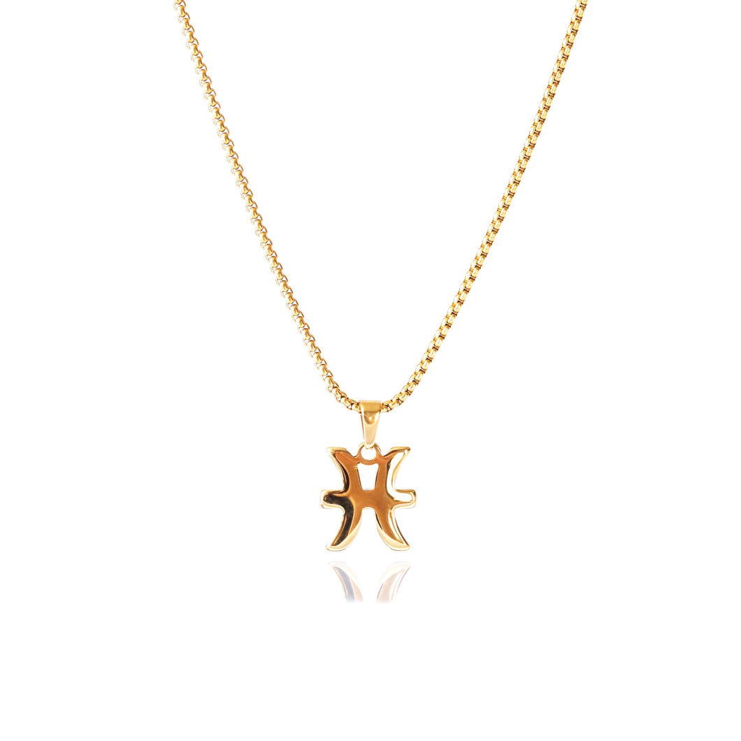 PISCES - GOLD ZODIAC NECKLACE | 18K GOLD PLATED