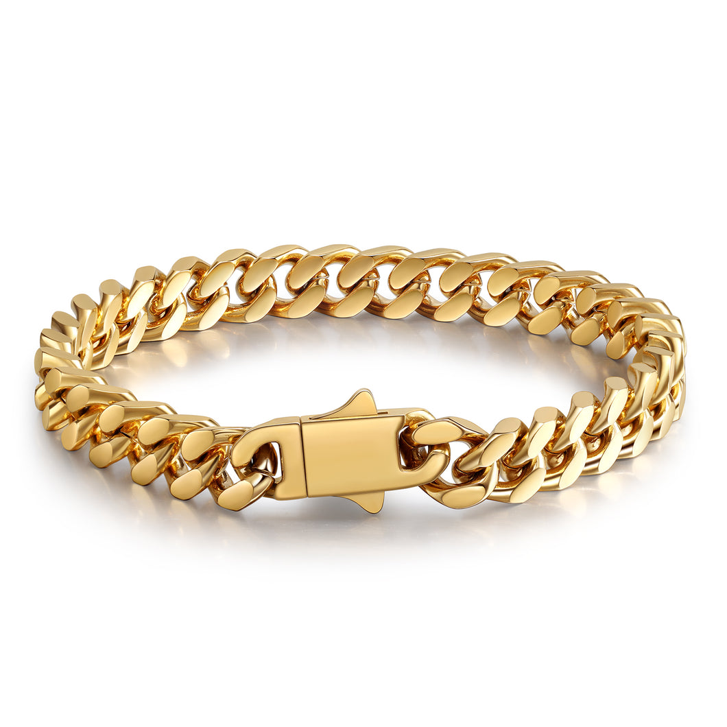 CUBAN CHAIN GOLD BRACELET | 18K PLATED