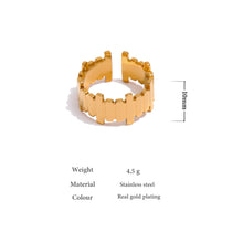 Load image into Gallery viewer, IRREGULAR OPENING GOLD RING | 18K PLATED
