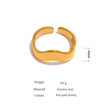 Load image into Gallery viewer, WAVE GOLD RING | 18K PLATED
