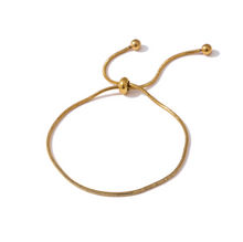 Load image into Gallery viewer, GOLD SNAKE CHAIN MINIMALIST BRACELET | 18K GOLD PLATED
