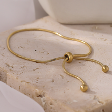 Load image into Gallery viewer, GOLD SNAKE CHAIN MINIMALIST BRACELET | 18K GOLD PLATED
