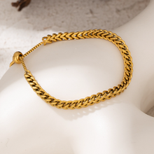 Load image into Gallery viewer, GOLD FOX TAIL CHAIN MINIMALIST BRACELET | 18K GOLD PLATED
