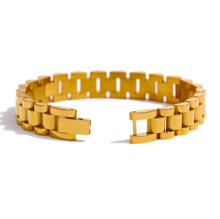 CATERPILLAR BRACELET | 18K GOLD PLATED