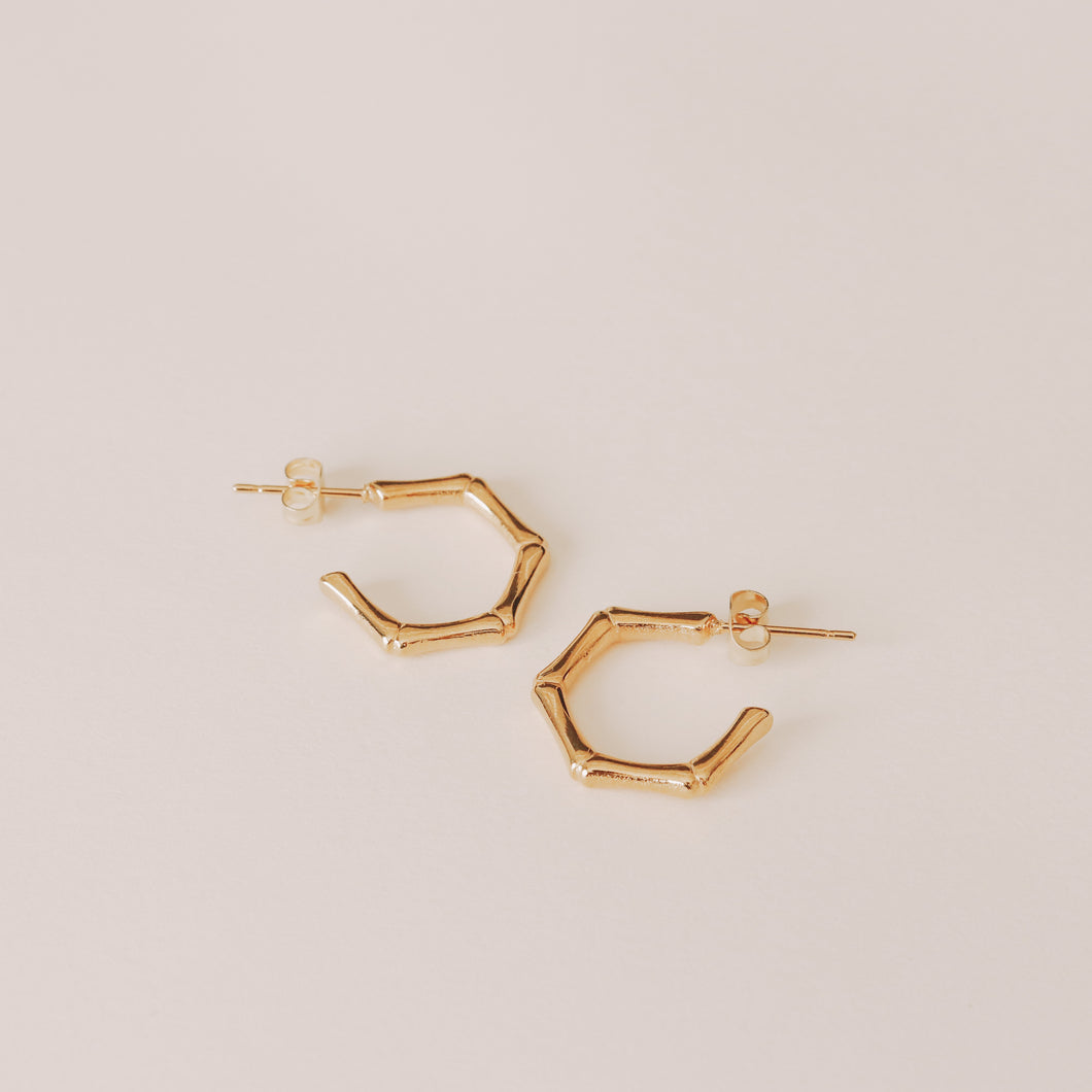 GOLD HIMERA STUD EARRINGS | 18K GOLD PLATED