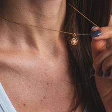 Load image into Gallery viewer, STAR DISC NECKLACE WITH CUBIC ZIRCONIA | 18K GOLD PLATED

