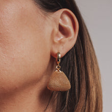 Load image into Gallery viewer, LUNA - GOLD HUGGIE EARRINGS | 18K GOLD PLATED
