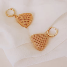 Load image into Gallery viewer, LUNA - GOLD HUGGIE EARRINGS | 18K GOLD PLATED
