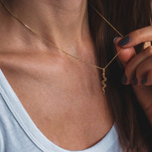 Load image into Gallery viewer, DAINTY SNAKE NECKLACE WITH CUBIC ZIRCONIA | 18K GOLD PLATED
