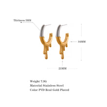 Load image into Gallery viewer, Liquid Gold Hoops | 18k Gold plated

