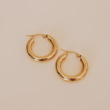 Load image into Gallery viewer, GOLD VICTORIA HOOP EARRINGS | 18K GOLD PLATED
