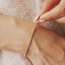 Load image into Gallery viewer, GOLD TENNIS BRACELET | 18K GOLD PLATED
